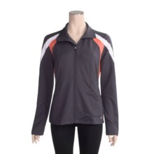 Fila Center Court Jacket - Stretch (For Women) in Ebony/White/Hot Coral - Closeouts