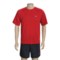 Fila Essenza Tennis Shirt - Colorblocked, Short Sleeve (For Men) in Chinese Red/White