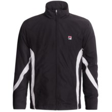 Fila Essenza Warm Up Jacket - Full Zip (For Men) in Black/White - Closeouts