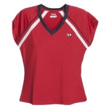 Fila Heritage Athletic Shirt - Short Sleeve (For Women) in Crimson/Peacoat/White - Closeouts