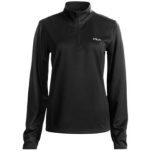 Fila Tech Top Jacket - Zip Neck (For Women) in Black/Silver - Closeouts