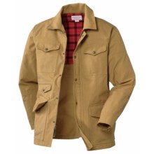 Filson Antique Tin Cloth Barn Coat - Cotton Canvas (For Men) in Dark Tan - Closeouts