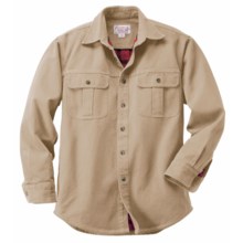 Filson Antique Tin Cloth Lined Shirt - Long Sleeve (For Tall Men) in Desert Tan - Closeouts
