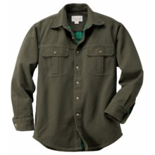 Filson Antique Tin Cloth Lined Shirt - Long Sleeve (For Tall Men) in Otter - Closeouts