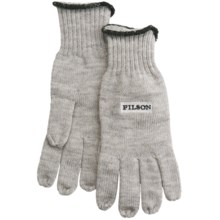 Filson Full-Fingered Gloves - Merino Wool (For Men) in Gray - Closeouts