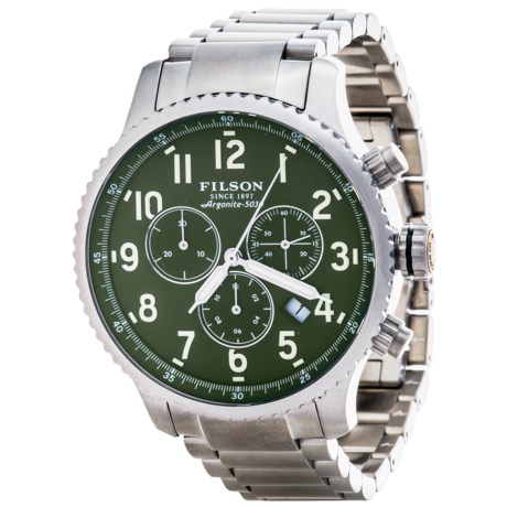 Filson Mackinaw Field Chronograph Watch - Stainless Steel Band For Men