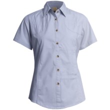 Filson Shooting Shirt - Short Sleeve (For Women) in Light Blue - Closeouts