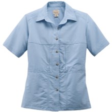 Filson Voyage Shirt - Cotton Poplin Blend, Short Sleeve (For Women) in Oxford Blue - Closeouts