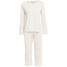 Fini Moore by Rosch Cotton Capri Pajamas - Long Sleeve (For Women) in White - Closeouts