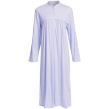 Fini Moore by Rosch Crochet-Trimmed Nightgown - Long Sleeve (For Women) in Light Purple - Closeouts