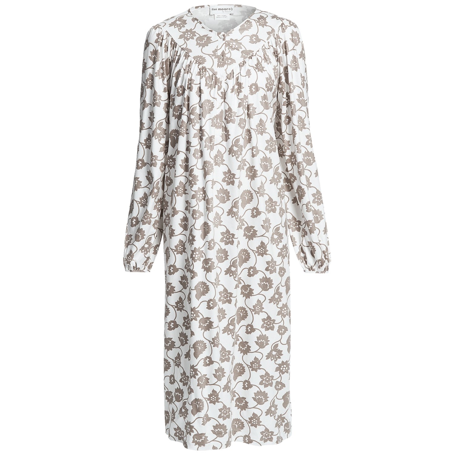 White Long Sleeve Nightgown