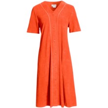 Fini Moore by Rosch Terry Robe - Short Sleeve (For Women) in Burnt Orange - Closeouts
