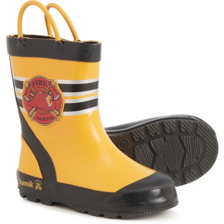 Kamik Fireman Rain Boots - Waterproof (For Boys) - YELLOW (1C )