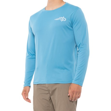 Reel Life Fish into the Sunset Bass Sun Shirt - UPF 50+, Long Sleeve (For Men) - BLUE MOON (2XL )