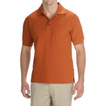 Fjallraven Crowley Pique Polo Shirt - Short Sleeve (For Men) in Pumpkin - Closeouts