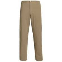 Flannel-Lined Twill Pants - Flat Front (For Men) in Khaki - 2nds