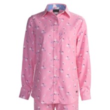 Flannel Loungewear Shirt - Long Sleeve (For Women) in Pink Dit Z - 2nds