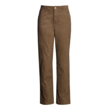 Flat-Front Corduroy Pants (For Women) in Brown - 2nds
