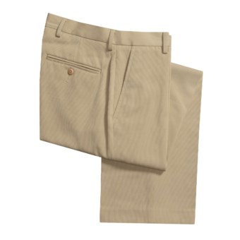 Flat-Front Dress Pants (For Men) in Deep Sand