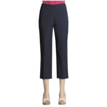 Flat Front Stretch Capris (For Women) in Navy - 2nds