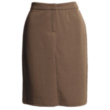 Flat Front Stretch Skirt - Knit (For Women) in Brown - 2nds