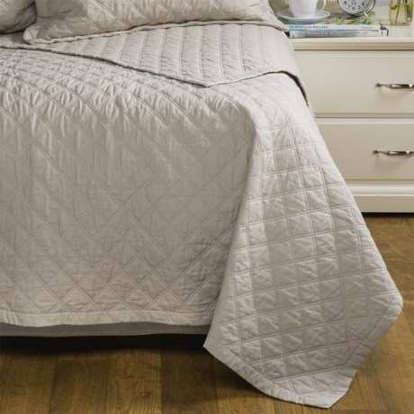 Fleur De Lis Blue Diamond Quilt - Full-Queen