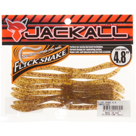 Jackall Flick Shake Soft Bait - 8-Pack, 4.8? - CAMO ( )