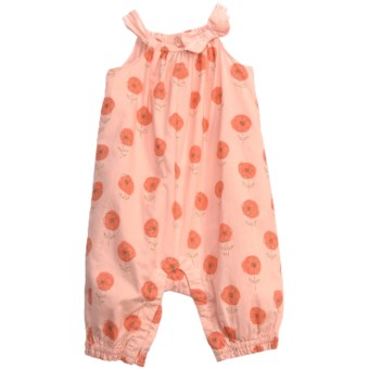 Floral Romper - Sleeveless (For Infant Girls) in Peach