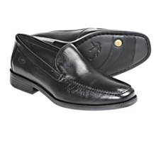Fluchos Rafael Leather Venetian Loafer Shoes - Featherlight (For Men) in Brass Black - Closeouts