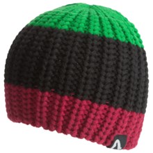 Flylow Loose Knit Beanie Hat (For Women) in Red/Black/Green - Closeouts