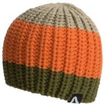 Flylow Loose Knit Beanie Hat (For Women) in Tarmac/Orange/Chinchilla - Closeouts