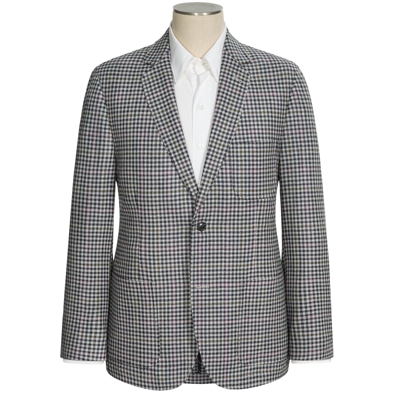 Flynt Blaine Houndstooth Sport Coat Wool (For Men) in Black/White