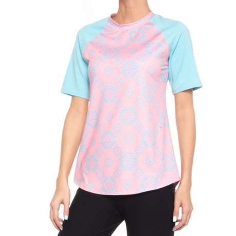 Corbeaux Foothills T-Shirt - Short Sleeve (For Women) - PINK NAVAJO (XS )