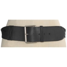 Forest and Culver Braided Belt - Leather (For Women) in Black - Closeouts