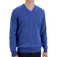 Forte Cashmere Fitted Sweater - V-Neck (For Men) in Delft - Closeouts