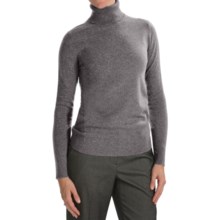 Forte Cashmere Fitted Turtleneck Sweater (For Women) in Zinc - Closeouts