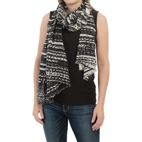 Forte Cashmere Fringed Silk and Cashmere Scarf (For Women)