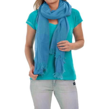 Forte Cashmere Luxe Pointelle Scarf (For Women)