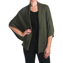 Forte Cashmere Ruana - 2-ply, 12gg (For Women) in Hemlock - Closeouts