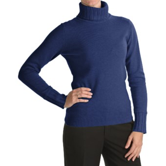 Forte Cashmere Turtleneck Sweater (For Women) in Lapis