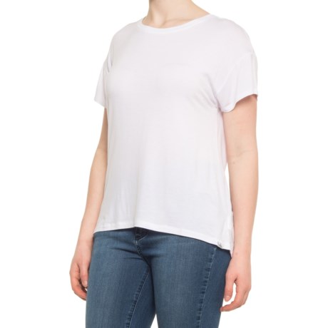prAna Foundation Slouch Shirt - Short Sleeve (For Women) - WHITE (S )