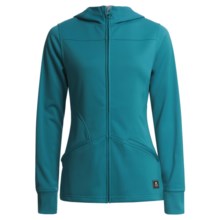 Foursquare Crest Hooded Jacket - Soft Shell, Bonded Fleece (For Women) in Blue Book - Closeouts