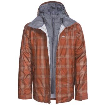 Foursquare Planner Jacket - Waterproof, 3-in-1 (For Men) in Brick Spectrum Plaid
