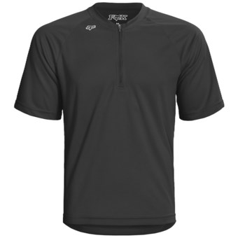 Fox Racing Baseline Mountain Bike Jersey - Zip Neck, Short Sleeve (For Men) in Black