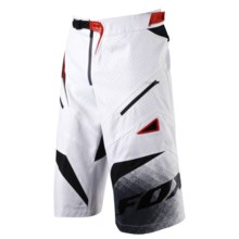 Fox Racing Demo Mountain Bike Shorts (For Men) in White/Red - Closeouts