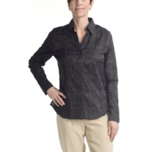 Foxcroft Floral Jacquard Shirt - Long Sleeve (For Women) in Black - Closeouts