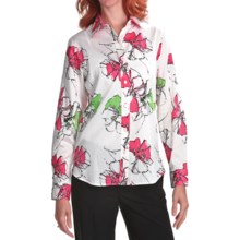 Foxcroft Floral Shirt - Shaped, Long Sleeve (For Women) in Multi - Closeouts