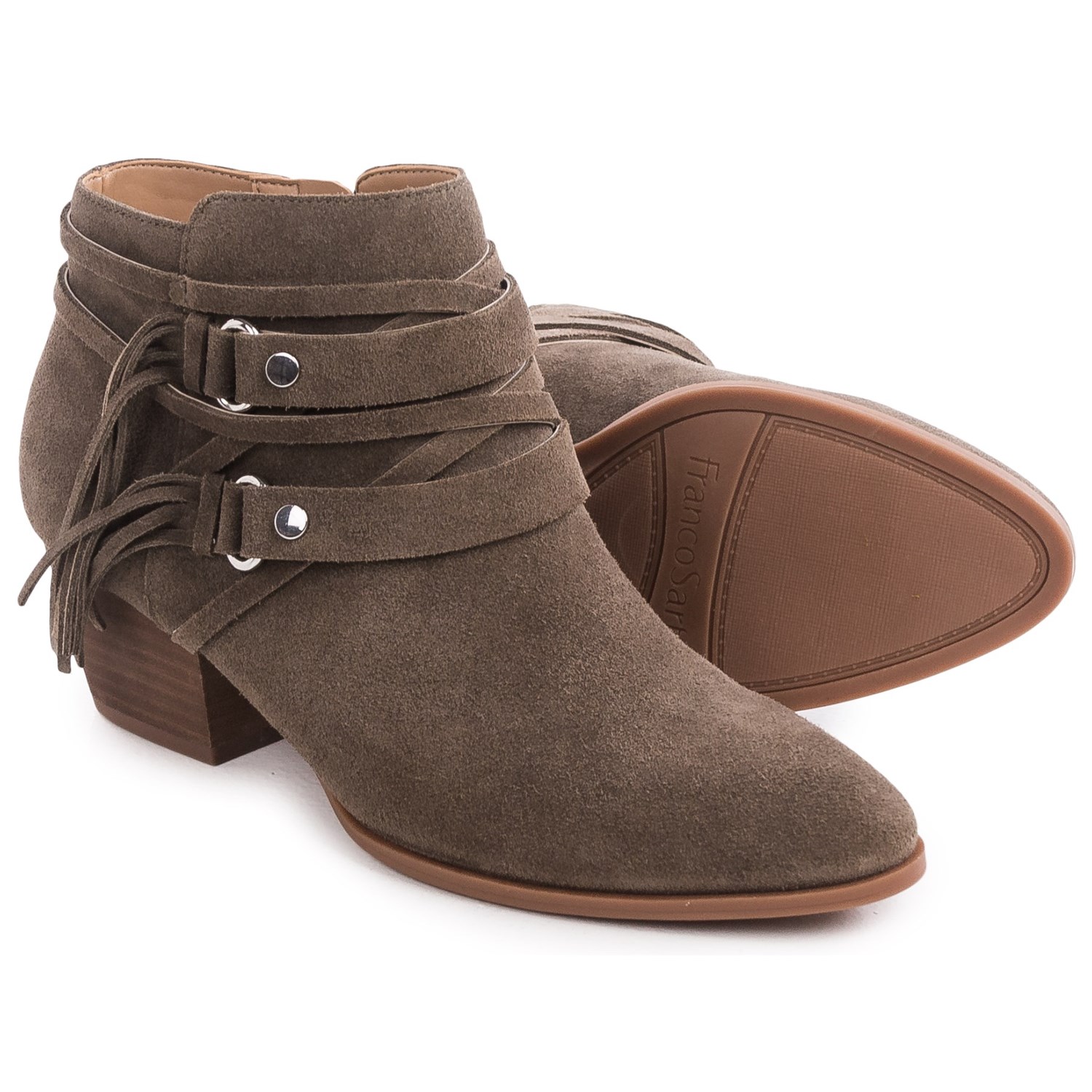 franco sarto low heel ankle boots