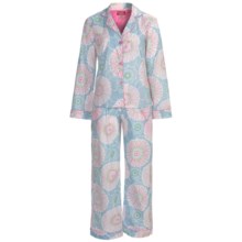 Frankie & Johnny Cotton Voile Pajamas - Long Sleeve (For Women) in Spring Blooms Pastel - Closeouts