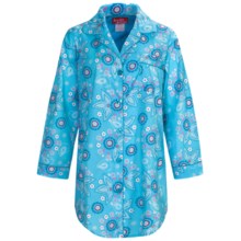 Frankie & Johnny Cotton Voile Sleepshirt - Long Sleeve (For Women) in Chubby Birds Night - Closeouts